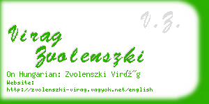 virag zvolenszki business card